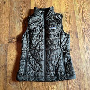 Patagonia Nano Puff Black Puffer Vest Women’s Size XS